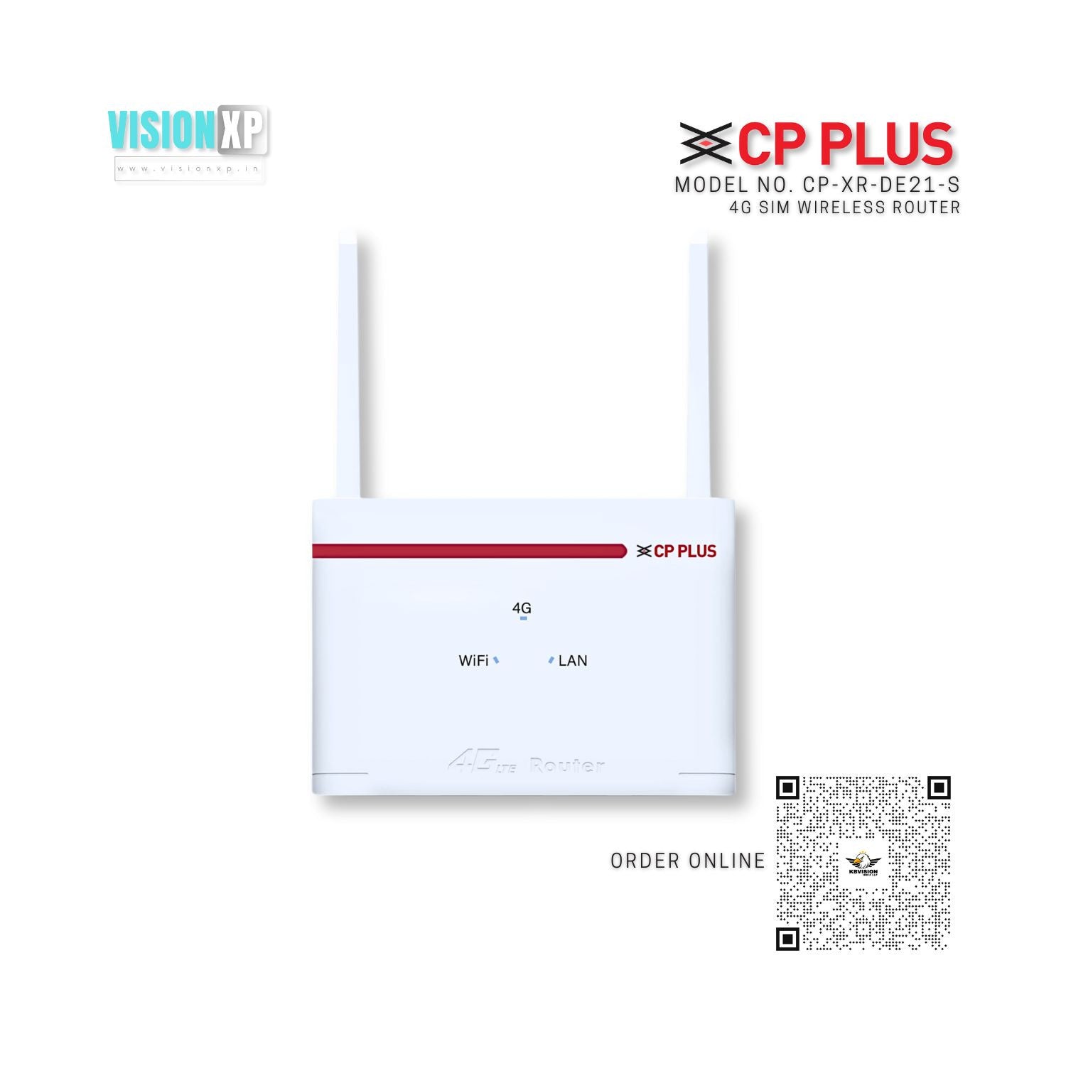 CP Plus CP-XR-DE21-S 4G Wireless Router CP Plus CP-XR-DE21-S 4G Wireless Router